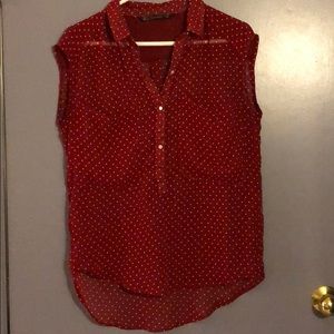 Cut off button down